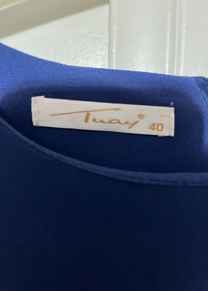 Dantel Detaylı Lacivert Elbise ? Kumaşı Değerlendirmek İsteyenle - Görsel 4