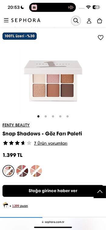 Beden Renk Fenty beauty far paleti