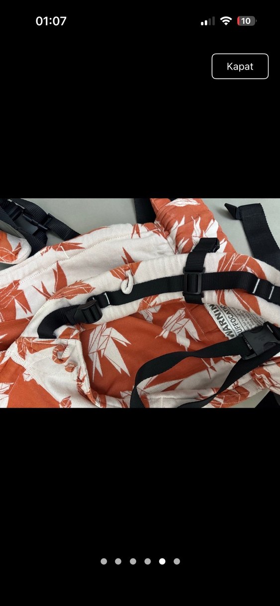 Turuncu Desenli Bebek Kanguru - Görsel 5