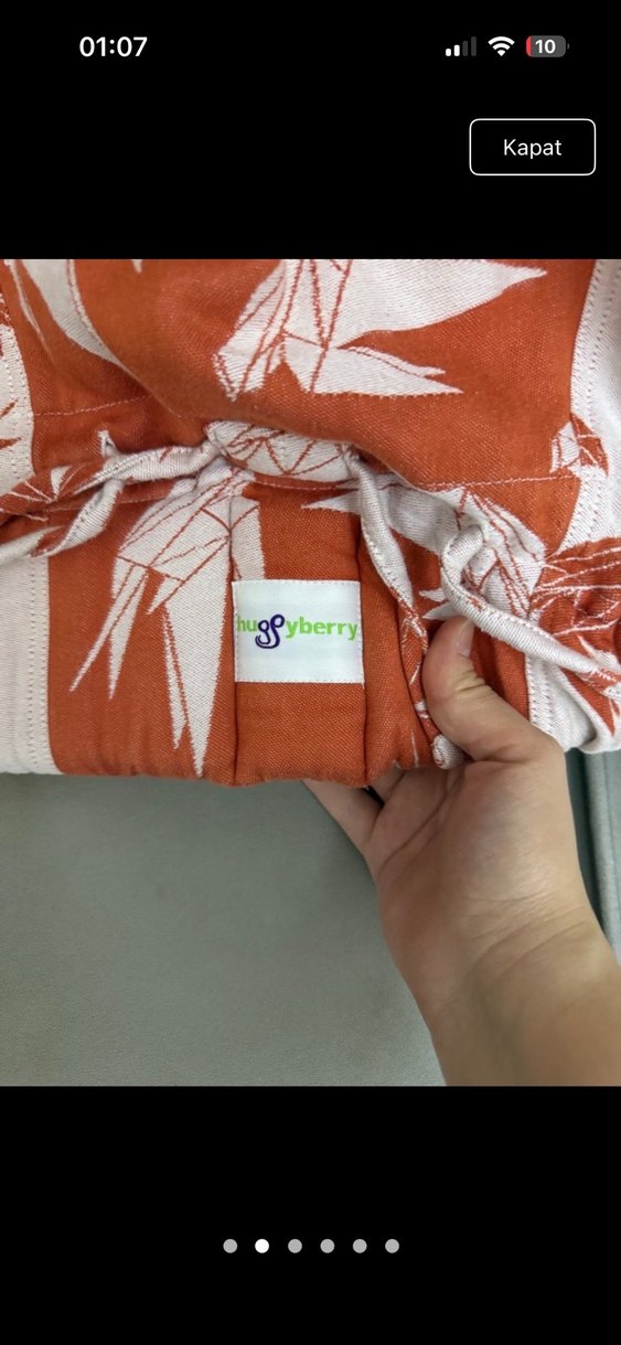 Turuncu Desenli Bebek Kanguru - Görsel 2