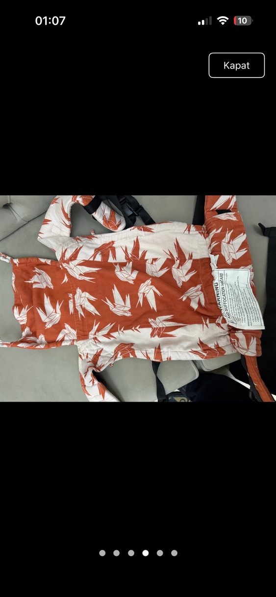 Turuncu Desenli Bebek Kanguru - Görsel 4