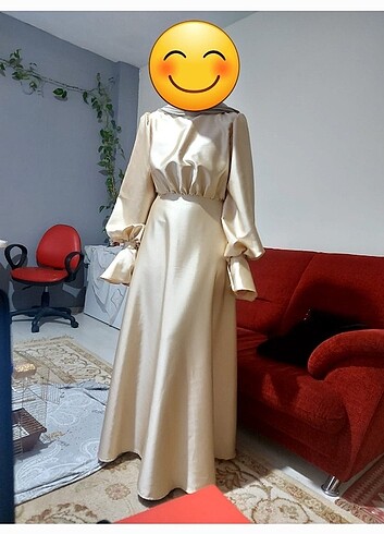 38 Beden ten rengi Renk Söz, nişan elbisesi. Tesettür abiye