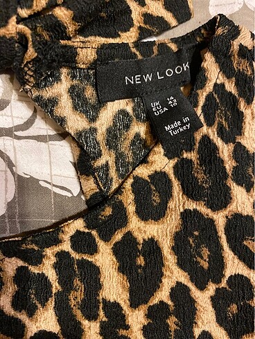 42 Beden Leopar elbise