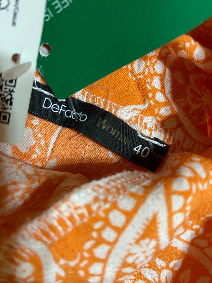 Turuncu Bağcıklı Bohem Uzun Elbise - Görsel 4