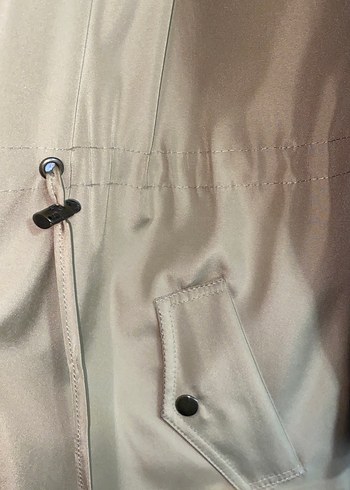 Bej Uzun Kadın Trençkot - Görsel 4