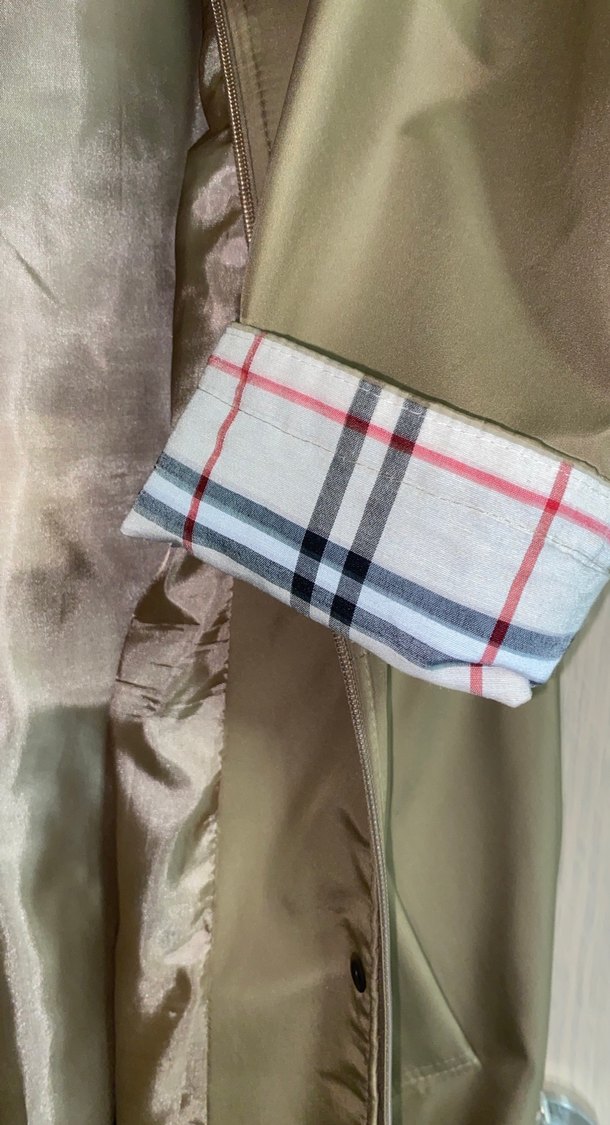 Bej Uzun Kadın Trençkot - Görsel 5