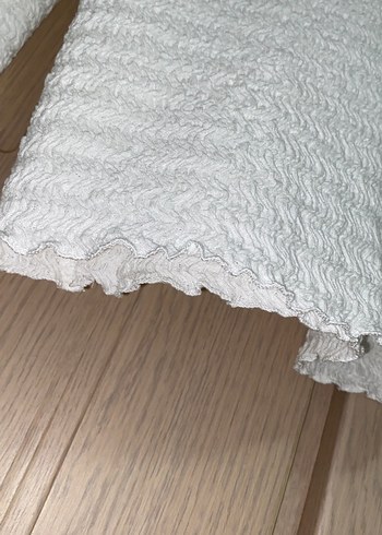 Kadın Beyaz Keten Piliseli Bol Pantolon - Görsel 6