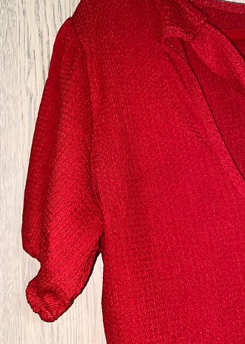 Kırmızı Bol Kesim Uzun Elbise - Görsel 3