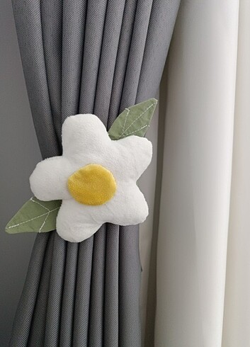 Linens Perde bağlama dekoratif papatya iki adet 