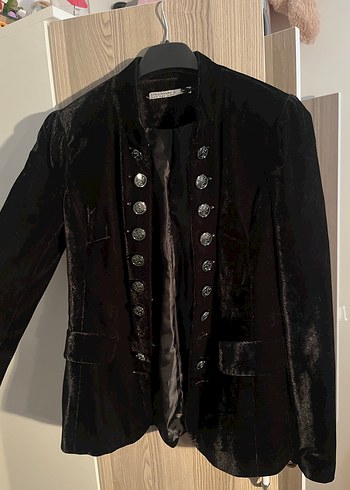 Stradivarius Siyah kadife Kadın Ceket