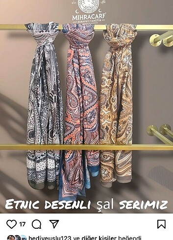 Pamuk viskon etnik şal