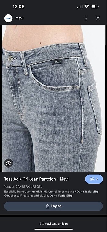 Mavi Jeans Mavi jean 2 kez giyildi