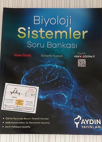 Biyoloji Sistemler YKS Aydın Yayınları