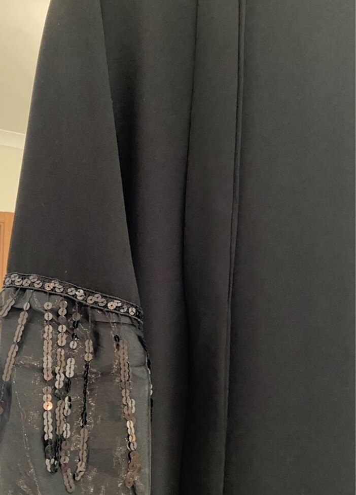 Siyah Uzun Kollu Gotik Kadın Elbise - Görsel 2