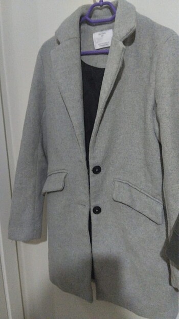 xs Beden gri Renk Bershka kaban xs