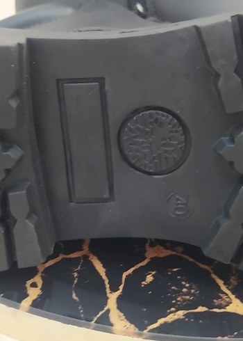 Siyah Bağcıklı Erkek Kauçuk Bot deri görünümlü - Görsel 5