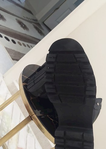 Siyah Deri postal bot - Görsel 5