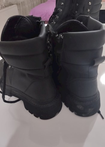 Siyah Deri postal bot - Görsel 6