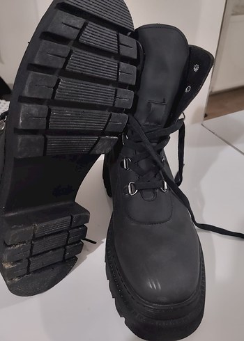 Siyah Deri postal bot - Görsel 7