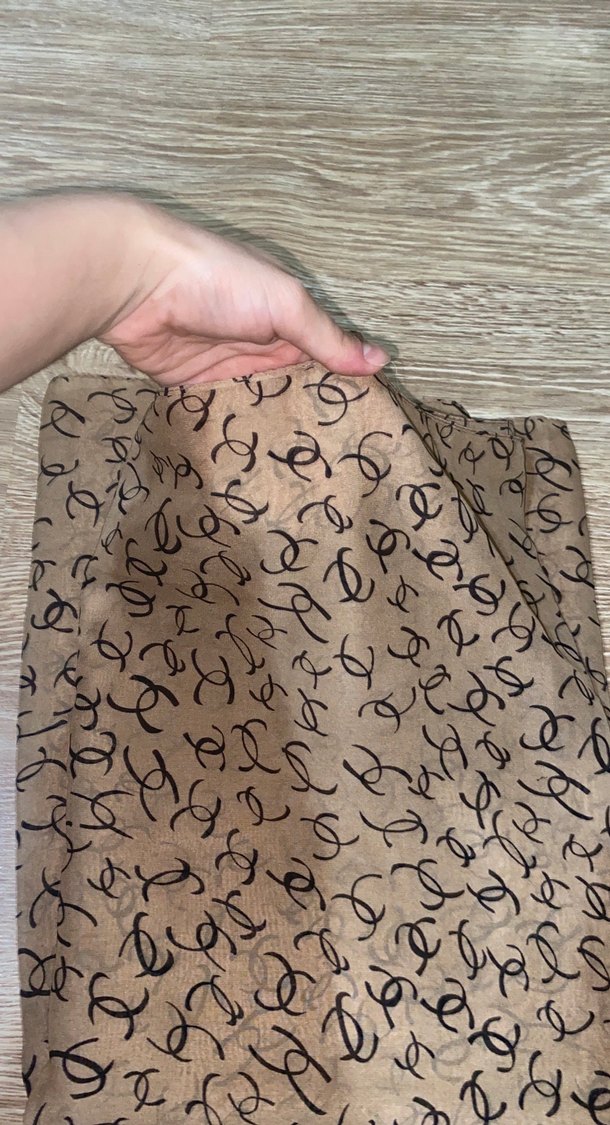 Zincir Detaylı Bej Bohem Kadın Şal - Görsel 3