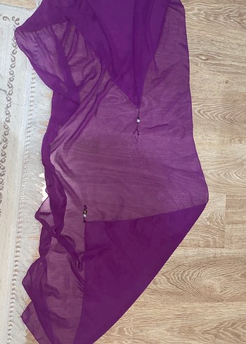 Mor İpek Dokulu Kadın Şal - Görsel 3