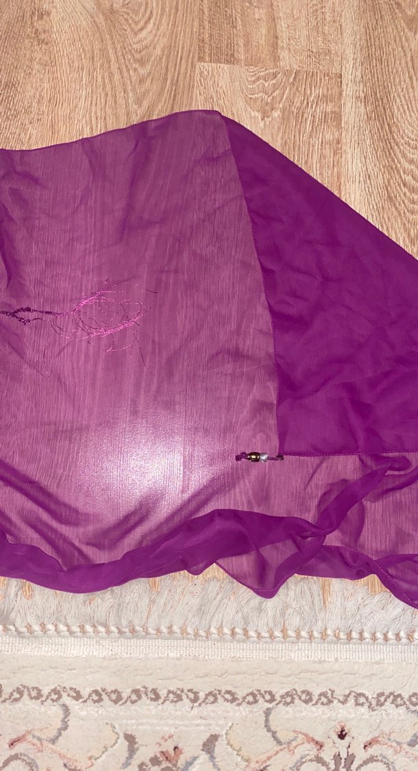 Mor İpek Dokulu Kadın Şal - Görsel 2