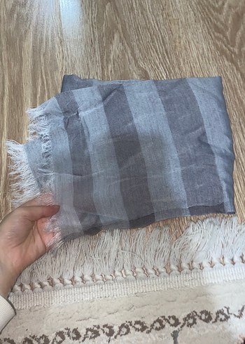 Bohem Gri Uzun şal - Görsel 2