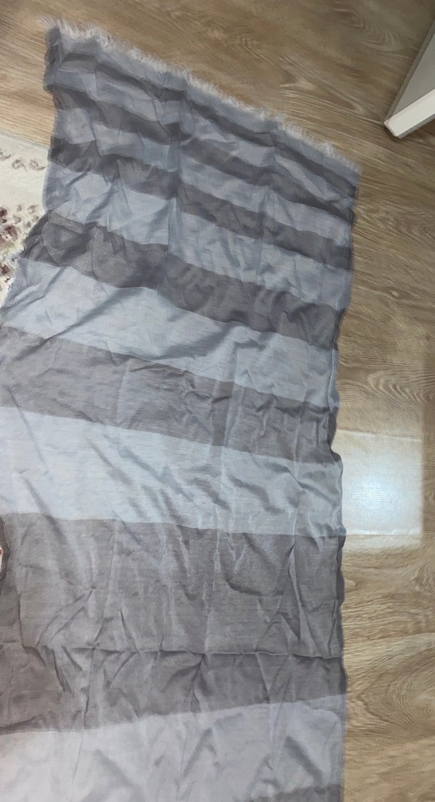 Bohem Gri Uzun şal - Görsel 3