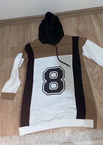 Kapüşonlu Kadın Sweatshirt 8 Baskılı tunil - Görsel 2