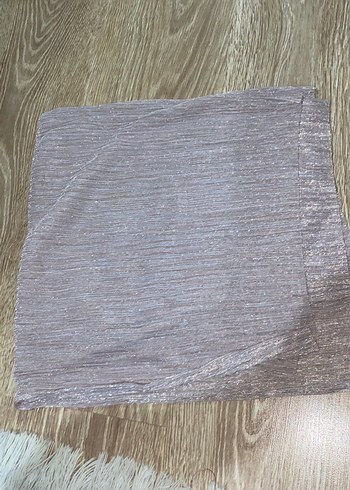 Kadın toz pembe simli  Şal - Görsel 2