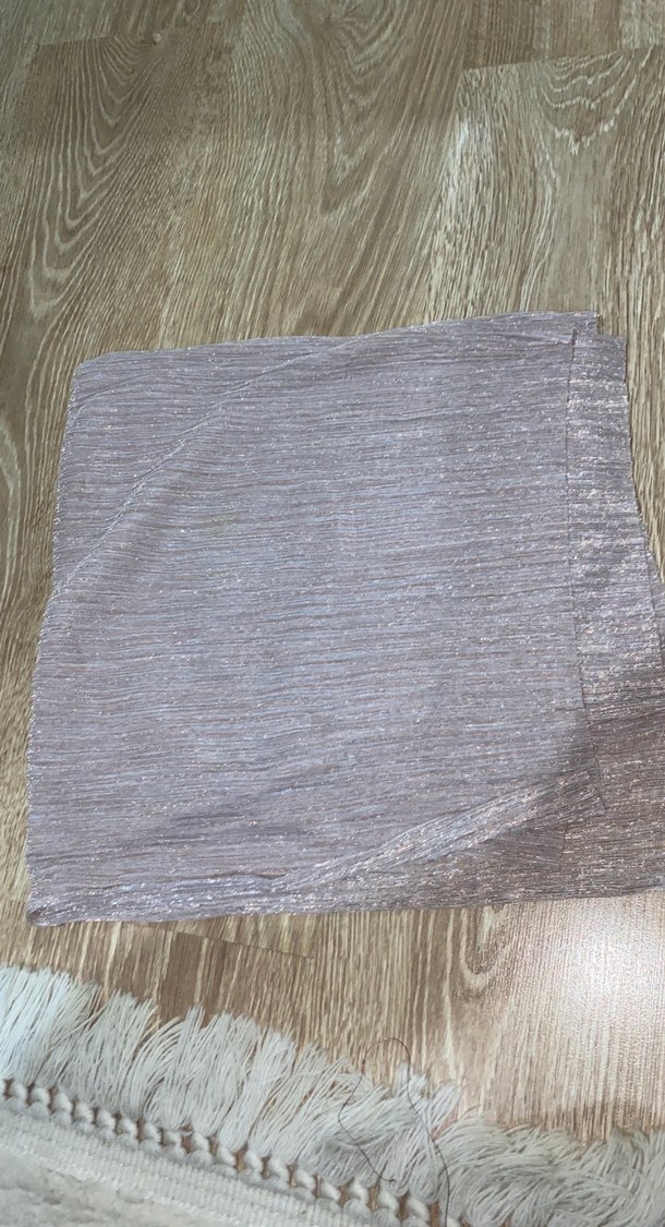 Kadın toz pembe simli  Şal - Görsel 2