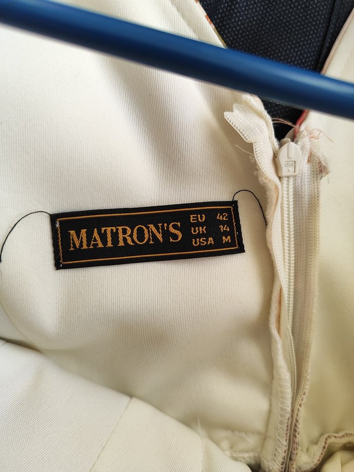 Pembe Baskılı V Yaka Kısa Kokteyl Elbisesi - Görsel 4