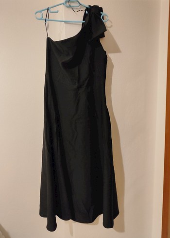 Klasik Siyah Tek Omuzlu Abiye Elbise - Görsel 2