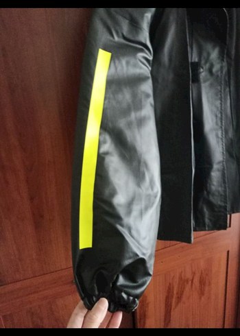 Diğer Erkek Siyah Biker Stili Yağmurluk