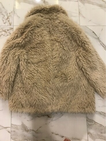 xl Beden camel Renk H&M marka kürk şeklinde kaban
