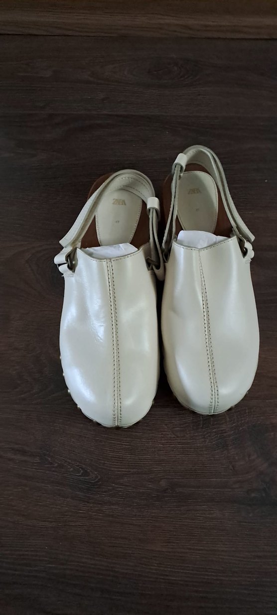 Beyaz Kadın Dolgu Topuklu Sandalet - Görsel 3