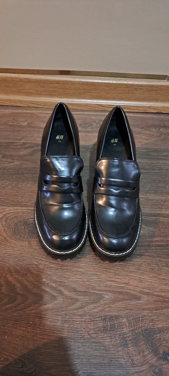 Kadın Siyah Tokalı Topuklu Loafer - Görsel 4