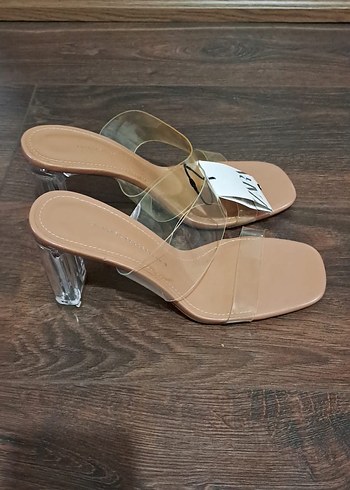 Bej Kadın Blok Topuklu Minimalist Terlik - Görsel 2