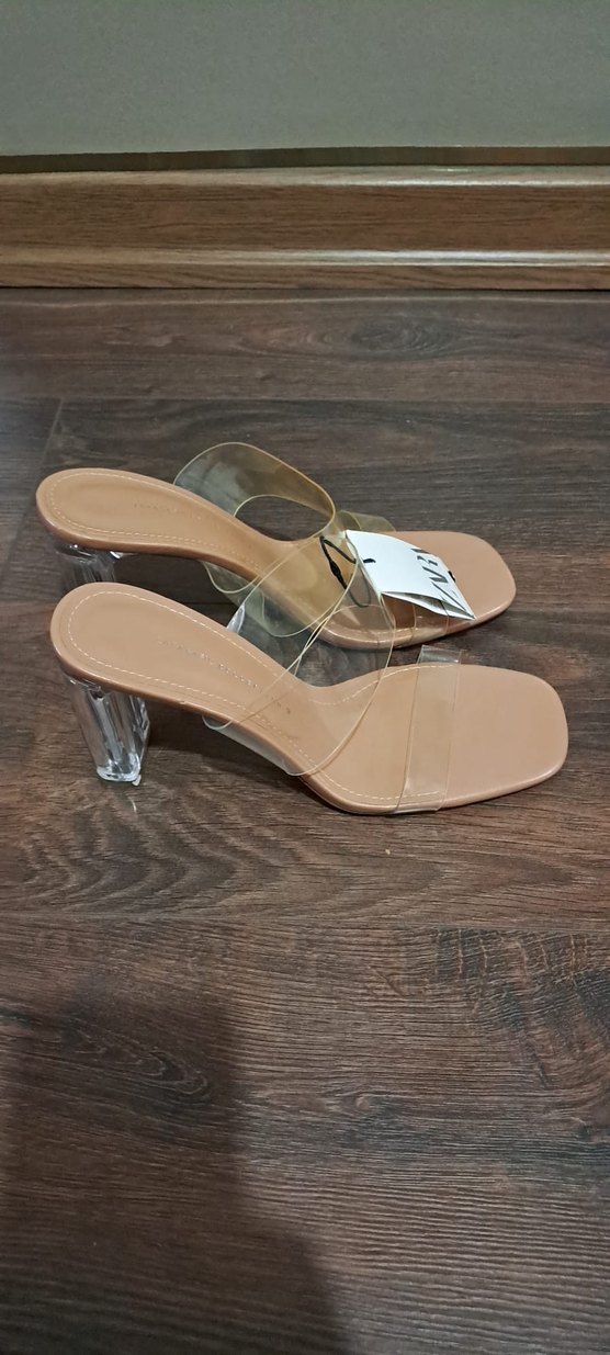 Bej Kadın Blok Topuklu Minimalist Terlik - Görsel 2