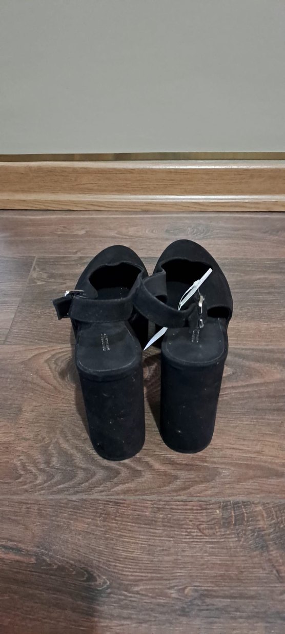 Siyah Platform Topuklu Kadın Ayakkabı - Görsel 2