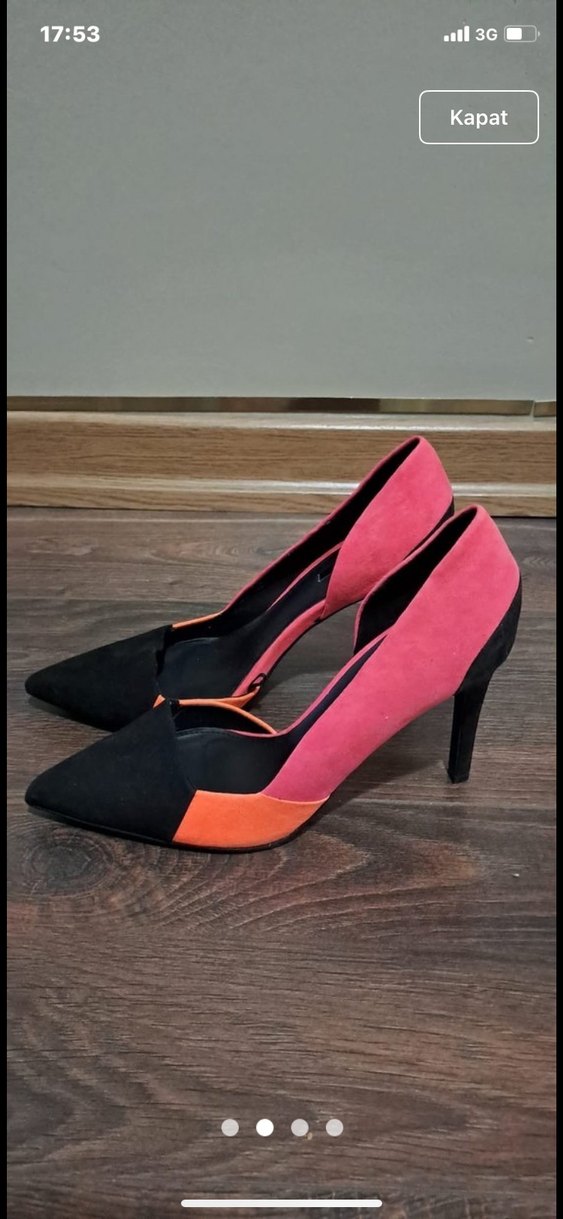 Kadın Pembe Stiletto Topuklu Ayakkabı - Görsel 2