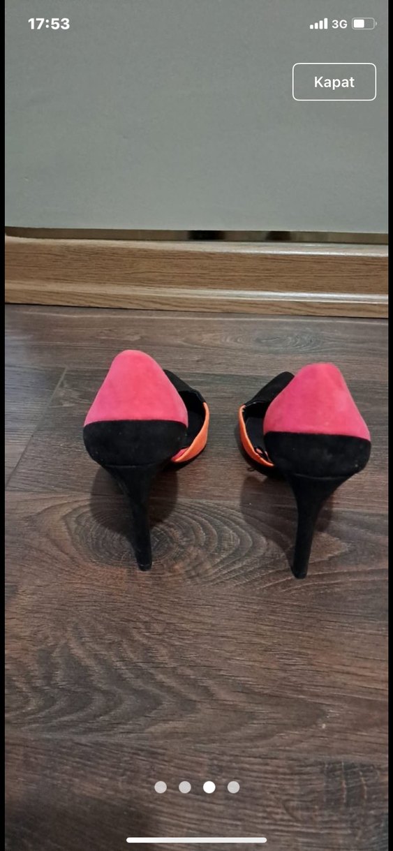 Kadın Pembe Stiletto Topuklu Ayakkabı - Görsel 3