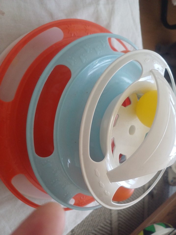 Renkli  Top lu  kedi oyuncağı - Görsel 4