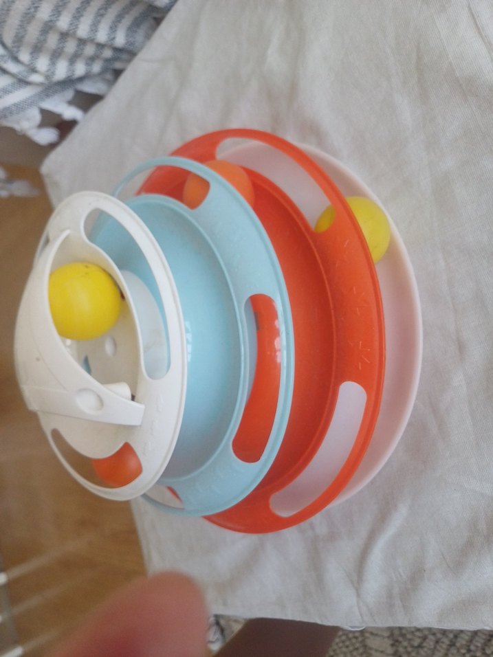 Renkli  Top lu  kedi oyuncağı - Görsel 3