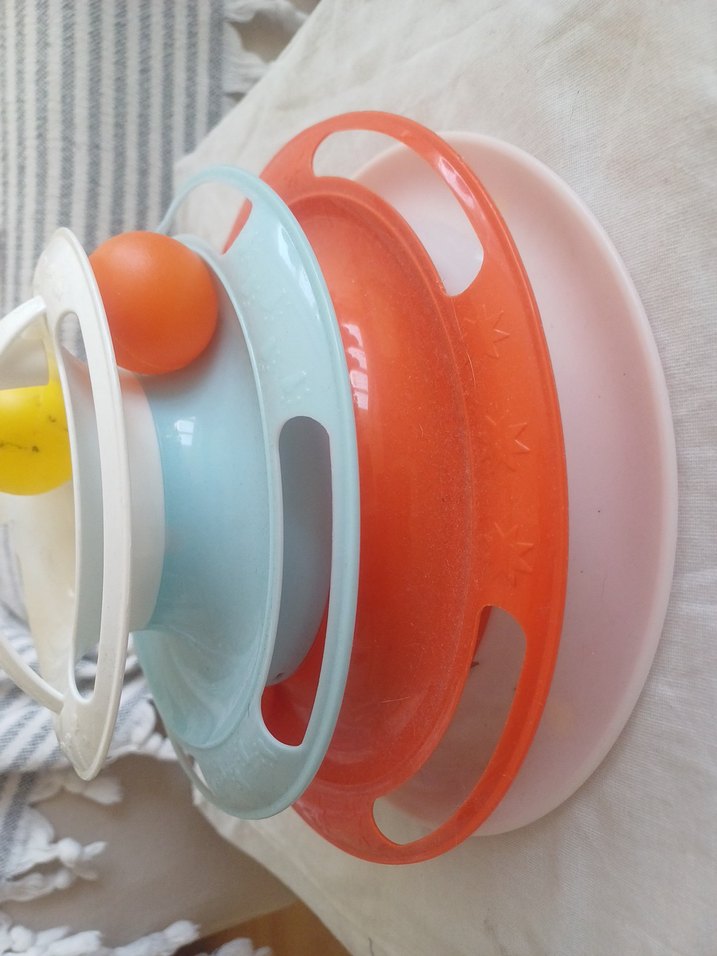 Renkli  Top lu  kedi oyuncağı - Görsel 2