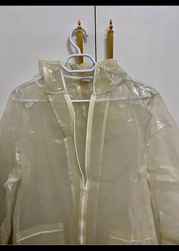 Şeffaf Uzun Kadın Yağmurluk - Görsel 2