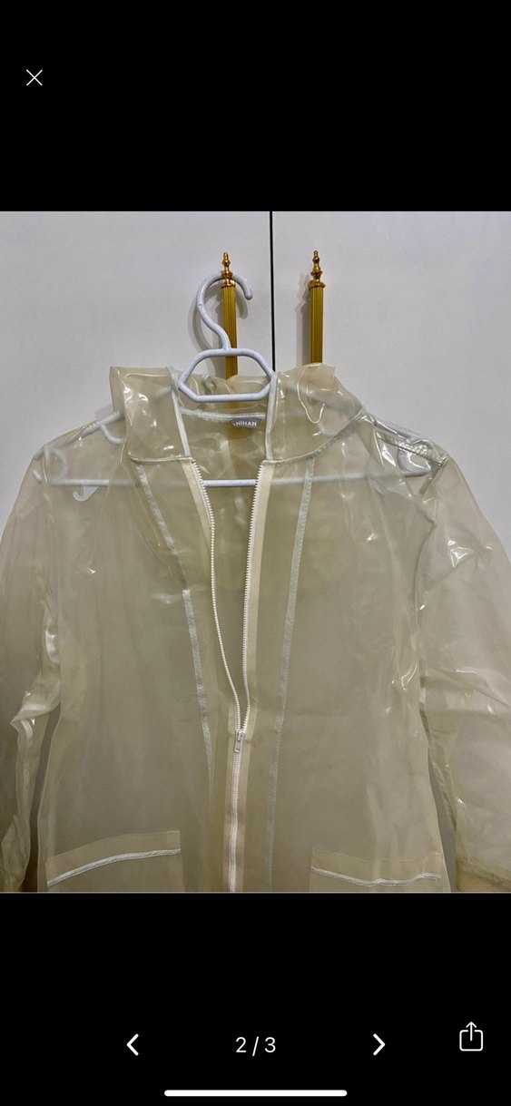 Şeffaf Uzun Kadın Yağmurluk - Görsel 2