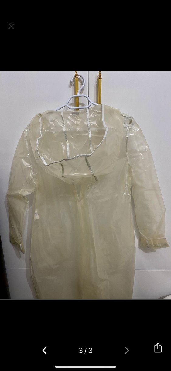 Şeffaf Uzun Kadın Yağmurluk - Görsel 3