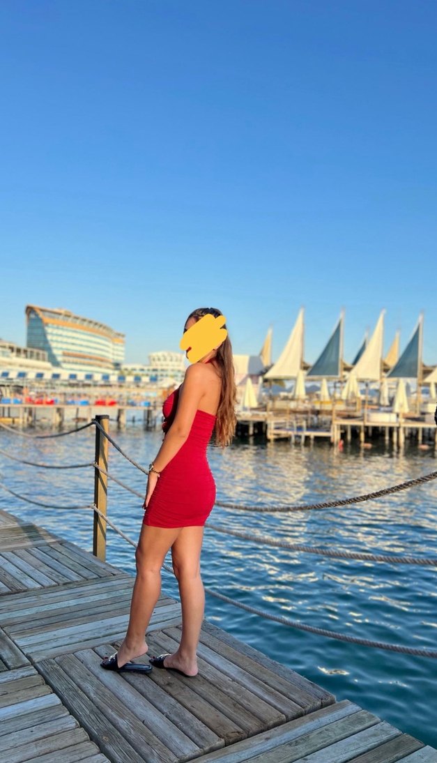 Kırmızı Mini Elbise - Görsel 3