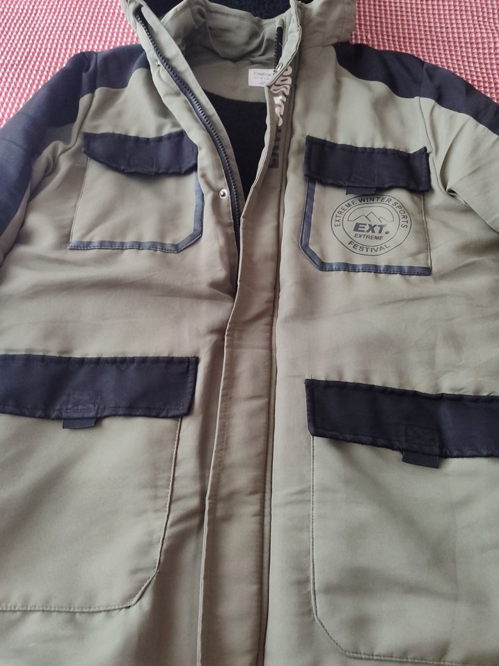 Gri Erkek Çocuk Fermuarlı Street Wear Ceket - Görsel 2